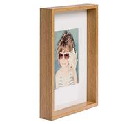 BD ART A4, 21 x 30 cm Box Cadre Photo avec Passe-Partout 13 x 18 cm,Chêne