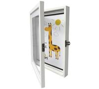 BD ART Cadre rabattable pour dessins, images, photos pour enfants - A4 - 21 x 30 cm - Blanc