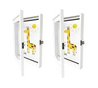 BD ART Lot de 2 cadres rabattables pour dessins, images, photos pour enfants - A4 - 21 x 30 cm - Blanc