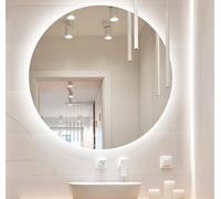 BD ART Luna Miroir de salle de bain rond à LED 60 cm - Couleur de lumière : Blanc froid 4200 K IP44