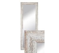 BD Art - Miroir mural décoratif avec cadre en merisier blanc - Miroir de garde-robe - Miroir grand corps 150x50cm