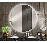 BD ART - Miroir mural - Miroir de salle de bain - Rond - Diamètre 70 cm - Avec éclairage LED - Couleur de la lumière : blanc froid 6000 K - IP44 - Avec anti-buée - Grand miroir - Miroir complet -