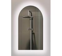 BD Art - Miroir Mural Moyen Ovale 50x90 cm - Éclairage LED Blanc Froid 4200K, IP44 - Horizontal et Vertical - Pour Salle de Bain