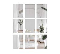 BD ART Miroirs adhésifs muraux 21x30 cm - Lot de 9 pièces en Verre 3 mm - Miroir sans Cadre avec Ruban adhésif - Décoration Maison, Salle de Bain, Chambre