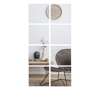 BD ART Miroirs adhésifs muraux 30x30 cm - Lot de 8 pièces carrés en Verre 3 mm - Miroir sans Cadre avec Ruban adhésif - Décoration Maison, Salon, Chambre