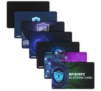 BD-Herego Lot de 7 cartes de blocage RFID, protection de carte de débit, bloqueur NFC antivol sans contact, protection complète du portefeuille sécurisé dans la foule/les réseaux sociaux