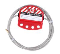 BD L11 4 Câble antivol de verrouillage réglable en acier inoxydable de 4 mm avec revêtement PVC et corps en nylon PC pour la maintenance des équipements industriels et la sécurité