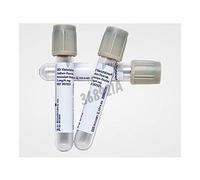 BD MEDICAL 368921 Vacutainer Pet Tube pour Détermination du Glucose et du Lactate (Fluorure/Oxalate) Bouchon Gris Étiquette Papier, 4 ml, Lot de 100