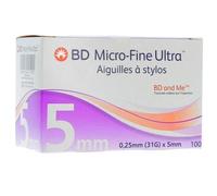 Bd Micro-Fine Ultra Aiguilles À Stylos - 100 Pièces De 5 Mm