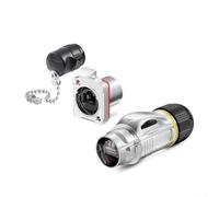 BD24 métal pour connecteur RJ45 étanche IP68, offrant une transmission de 10 Go/s et un design pour l'automatisation, la marine et l'énergie solaire pour les applications réseau (ensemble)