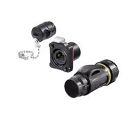 BD24 RJ45 Câble réseau aéronautique 8P8C avec couvercle étanche Connecteur industriel RJ45 Aviation (combinaison en plastique)