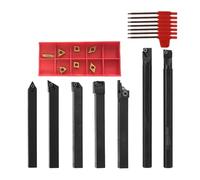 BDAYEK Ensemble d'outils de Tournage Porte-Outil de fraisage Haute dureté, efficacité de Coupe Rapide, Arbre de Tour avec Insert et clé, Porte-Outil de Tournage for Tour(Ue6020 1,Groen)