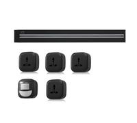 BDAYEK Multiprises Track Sockets, Night Lights, Wall Power Strips are Suitable for Restaurants, Studies and Offices(Black,80CM)