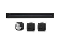 BDAYEK Multiprises Track Sockets, Night Lights, Wall Power Strips are Suitable for Restaurants, Studies and Offices(Black,40CM)