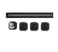 BDAYEK Multiprises Track Sockets, Night Lights, Wall Power Strips are Suitable for Restaurants, Studies and Offices(Black,60CM)