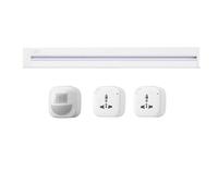 BDAYEK Multiprises Track Sockets, Night Lights, Wall Power Strips are Suitable for Restaurants, Studies and Offices(White,40CM)