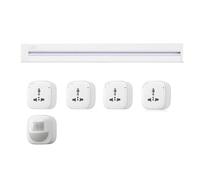 BDAYEK Multiprises Track Sockets, Night Lights, Wall Power Strips are Suitable for Restaurants, Studies and Offices(White,80CM)