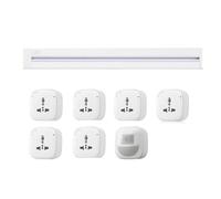 BDAYEK Multiprises Track Sockets, Night Lights, Wall Power Strips are Suitable for Restaurants, Studies and Offices(White,120CM)