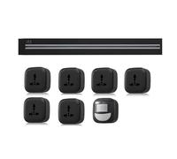 BDAYEK Multiprises Track Sockets, Night Lights, Wall Power Strips are Suitable for Restaurants, Studies and Offices(Black,120CM)