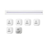 BDAYEK Multiprises Track Sockets, Night Lights, Wall Power Strips are Suitable for Restaurants, Studies and Offices(White,100CM)