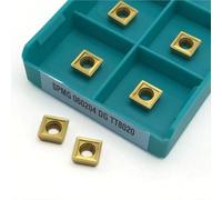 BDAYEK Outil de Tournage 10 pièces SPMG050204 SPMG110408 SPMG090408 SPMG060204 SPMG140512 SPMG07T308 Plaquettes de fraisage en carbure CNC, indexables(Spmg060204 Dg Tt8020)