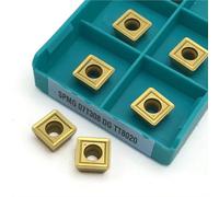 BDAYEK Outil de Tournage 10 pièces SPMG050204 SPMG110408 SPMG090408 SPMG060204 SPMG140512 SPMG07T308 Plaquettes de fraisage en carbure CNC, indexables(Spmg07t308 Dg Tt8020)