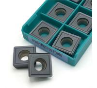 BDAYEK Outil de Tournage 10 pièces SPMG050204 SPMG110408 SPMG090408 SPMG060204 SPMG140512 SPMG07T308 Plaquettes de fraisage en carbure CNC, indexables(Spmg140512 Dg Tt9030)