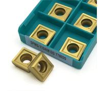 BDAYEK Outil de Tournage 10 pièces SPMG050204 SPMG110408 SPMG090408 SPMG060204 SPMG140512 SPMG07T308 Plaquettes de fraisage en carbure CNC, indexables(Spmg110408 Dg Tt8020)