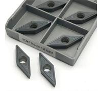 BDAYEK Outil de Tournage 10 pièces VCMT 160404 160408 SM IC907 IC908 CNC Lames en carbure Embouts Inserts de Remplacement Outil Tournage Tour(Vcmt 160408-sm Ic907)