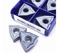 BDAYEK Outil de Tournage Plaquettes de Coupe indexables en carbure WNMG080404 WNMG080408 NN LT10, Plaquettes Rechange for Tour CNC, 10 pièces(WNMG080408 NN LI10)
