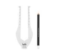 BDB Kit de microblading 2 pièces pour sourcils - Obtenez des sourcils symétriques, parfaitement formés, idéal pour épiler, enfiler et épiler, végétalien et sans cruauté envers les animaux, transparent