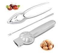 BDBFDFY 2 PCS Casse Noix,Pinces à Noix,Inoxydable Pince à Châtaignes,Casse Noisette Multifonctionnel,Ouvre Chataigne,mit 1 Fourchette en INOX，pour Noix,Aux Noix,Noisettes,Amandes,Autres Écrous