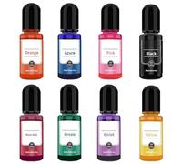 BDBFPAN Lot de 8 pigments de couleur pour poudre de coulée, couleur pour poudre de coulée, pigment de béton, pour revêtement en plâtre, bricolage, production, revêtement de ciment, pigments colorés