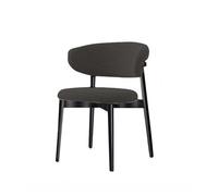 BDBLFLTZ Iron Dining Chairs Mid-Century Modern Kitchen & Dining Room Chairs Living Room Accent Chair Armless Side Chairs with Metal Legs for Bedroom BlackC,1PACK