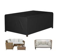 BDBSGBH Housse de Protection pour Meubles de Jardin, Housse Salon de Jardin Exterieur, Coupe-Vent, Anti-UV Tissu Oxford 420D Rectangulaire, 400x400x100cm Imperméable Couverture de Protection