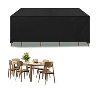 BDBSGBH Housse de Table de Jardin Extérieur, Carré/Rectangulaire 420D Oxford Tissu, 420D Oxford Housse Salon de Jardin, Résistant aux Intempéries Abri Solaire pour Table 210x170x75cm (LxWxH)