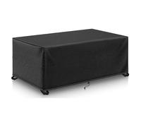 BDBSGBH Housse Table de Jardin Impermeable 200x170x95cm, Housses pour Salons de Jardin Extérieur, 600D en Tissu Oxford - Coupe-Vent - Résistante aux UV Housse Salon de Jardin - Noir