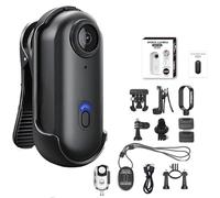 BDCPMT Caméra corporelle 4K Ultra HD, caméra corporelle d'action Portable Ultra Grand Angle, Mini caméras corporelles, caméras d'action corporelles Portables Ultra Grand Angle HD(1080P-luxury)