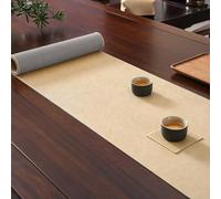 BDCPMT Chemin de Table en Cuir synthétique, Sets de Table Vintage imperméables for café/thé, Chemin de Table réversible for dîners, fêtes, Cuisine à Domicile(33x270cm(13"x106"))