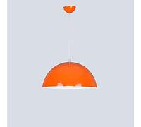BDDCYWY Aluminium Semi-Circulaire créatif, Abat-Jour à Macaron coloré, luminaire à tête Unique, luminaires d'éclairage pour la décoration des Restaurants et du Bar (Couleur: Orange, Taille: 35 cm)