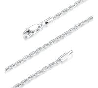 BDDCYWY Chaîne en Argent Sterling en Or Massif en Or Massif pour Femmes, 1,5 mm et 2,5 mm Notarnish imperméable