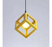 BDDCYWY CHANDELERS, Nordic Square Metal Pendants Lights ajusté créatif Géométrique Plafond en Fer forgé de Lampe de Suspension de la Lampe de Suspension E-DISON ÉCLAIR