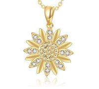 BDDCYWY Collier de Fleur/Arbre en Or de 14k, délicts de Bijoux en Or Solide 14k Cadeau de Bijoux en Or Solide pour Les Filles Cadeaux de la fête des mères de Noël de la Saint-Valentin
