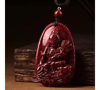BDDCYWY Collier Feng Shui Collier en Pierre cristalline Collier Bouddha Charme Pendant Collier Reiki Crystal Quartz Collier Richesse Amulet Bonne Chance Collier Talisman Red, Bouddha puxien, Small