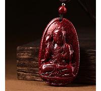 BDDCYWY Collier Feng Shui Collier en Pierre cristalline Collier Bouddha Charme Pendant Collier Reiki Crystal Quartz Collier Réritier Amulet Bonne Chance Talisman Red, Bouddha puxien, Small (Couleur: