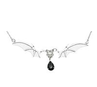 BDDCYWY Collier Goth Vampire Vintage Bat Wing Pendant Choker Witch Bielch Black Clavicule Chain