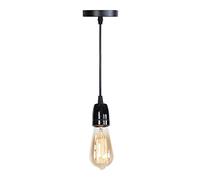 BDDCYWY Couleur créative en céramique Simple tête Petite pendente lumière V-Intage Industrielle E-DISON LUMIÈRES HAPPING V-INTAGE Lamp/Lamp MODERNIERS MODERNIERS (Couleur: Noir)