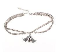 BDDCYWY Décoration d'halloween Nouveau Collier Punk Halloween Black Bat Animal Octopus Collier Pendentif en Couches Multicouches pour Femmes Bijoux de fête de Vacances, 1pc Costumes