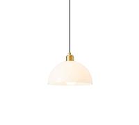 BDDCYWY Demi-Cercle Simple en Verre Blanc Blanc Pur cuivre Suspendu cuivre, Style île E27 Bulbe Luxury Pendant Lightture, Modern Rural Farmhouse Decoration Plafond Chandelier for Kitchen Restaurant