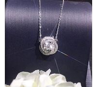 BDDCYWY Diamond Pendant Real 925 Party Wedding Pendentid Collier Fomen Women Bridal Charm Engagement